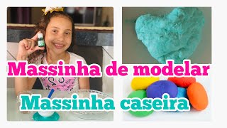 Como fazer Massinha de modelar  massinha caseira com ingredientes comestível [upl. by Acirretal]