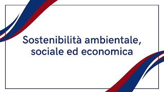 Sostenibilità parte 1 sostenibilità ambientale sociale ed economica [upl. by Draper]