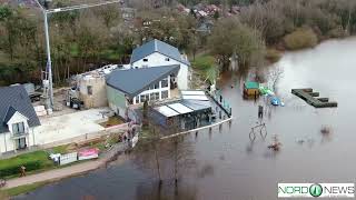 Hochwasser und Straßenschäden in Haselünne [upl. by Asylem]