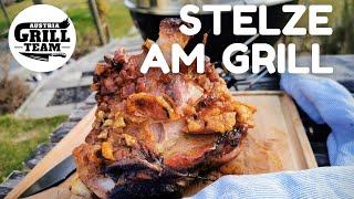 Stelze grillen  Schweinshaxe am Drehspieß [upl. by Sileray]