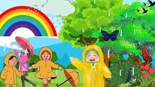 Pitter Patter Rain Raindrops Dance kids music song childrensmusic chill cartoon animation [upl. by Stieglitz]