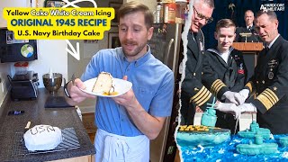 USN Cake  The History Galley 1945 US Navy Cookbook Recipe [upl. by Ardet581]