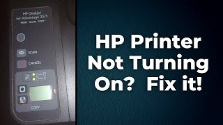 HP Printer Not Turning On Power Button Blinking 2024 Step By Step Guide [upl. by Nagrom888]