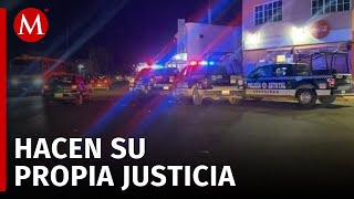 Pobladores linchan a policía en Tlaxcala tras el asesinato de un taxista [upl. by Ranee128]