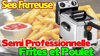 Seb Friteuse Semi Professionnelle pour Frites et Poulet  Cuve Amovible Thermostat Réglable [upl. by Seuqram]