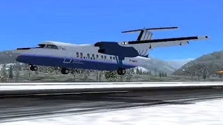 FSX United Express DASH8 Landing KASE [upl. by Maurie]