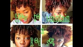 Natural Hair How To Maintain Rod Set  Faux TWA Hairstyle [upl. by Tivad]