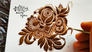 Khafeef Mehndi design 2023  Gulf Henna Patch  Heavy Khafif Mehendi Design  Tazaheen Art [upl. by Hayila]