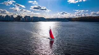 Foiling Nacra 17 downwind  Lin amp CP [upl. by Sluiter453]