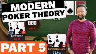 PART 5 How to Use MODERN POKER THEORY  25000 Buyin Super High Roller [upl. by Burtie]