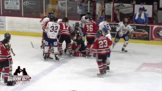 21 Oct Laval Vs Sorel Hockey Bench Brawl  General LNAH 1st Camera Angle [upl. by Gridley]