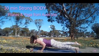 30 min Strong BODY Pilates amp Yoga from Australia [upl. by Flosser]