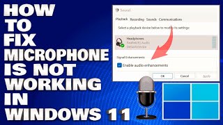 How To Fix Mic Is Not Working in Windows 1110 35mm Jack Mic No Audio Detected Solution [upl. by Benco]