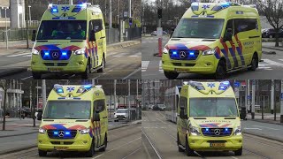 Ambulances met spoed van en naar OLVG West in Amsterdam [upl. by Enigroeg]