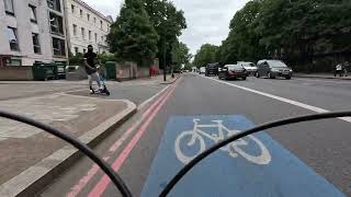 Cyclist crashes with illegal escooter in London [upl. by Onairot]