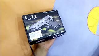 Unboxing airsoft gun C11 with 6mm BB Bullet [upl. by Naimerej]