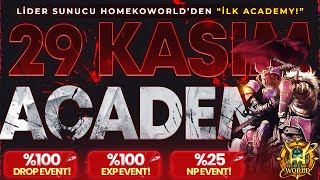 29 KASIM 1ACADEMY 83 Lvl Full Skill Başlangıç Hemen İndirwarriorpk Homekoworld 1academy29kasım [upl. by Aja729]