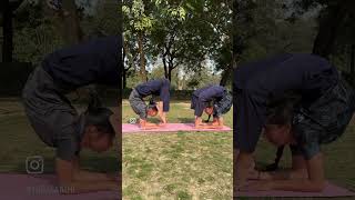 How To Do VrischikasanaDuet YogaHand Balancing AsanaBack Bending AsanaAdvance Yoga Practices [upl. by Gabbey202]