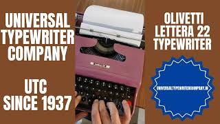 Olivetti Lettera 22 Typewriter [upl. by Onimixam]