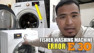 ERROR E30 Fisher Washing machine how to sove the problem How to fix doorswitch washing machine [upl. by Atiraj173]