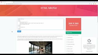 HTML Minifier  SumoWebTools [upl. by Idnis]