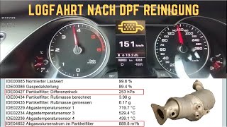 VCDS Logfahrt nach DPF Reinigung  Partikelfilter einbauen 20 TDI Audi A4 B8 [upl. by Mcnally137]