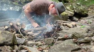 River rock explodes in campfire [upl. by Sturges]