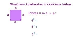 Skaičiaus kvadratas ir kubas [upl. by Rabah]