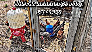 NUEVOS COMEDEROS Y BEBEDEROS PARA LAS GALLINAS [upl. by Attikin]