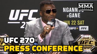 Francis Ngannou Gets Heated With Reporters Full Presser Highlights  UFC 270  MMA Fighting [upl. by Agni]