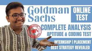 Goldman Sachs Online Test for Summer Analyst and FTE  How to prepare  Aptitude and Coding 🔥 [upl. by Arliene211]