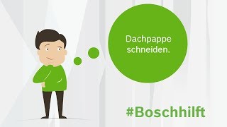 DIYTipp Dachpappe schneiden Tutorial Boschhilft [upl. by Archaimbaud]