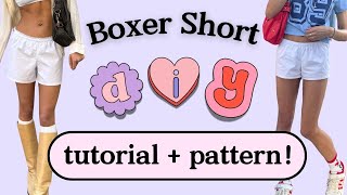 DIY Boxer Shorts Tutorial  Printable Pattern [upl. by Zere]