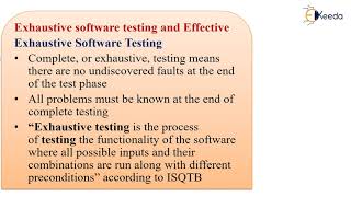 Effective software testing vs Exhaustive software testing  Testing Methodology [upl. by Maillliw840]