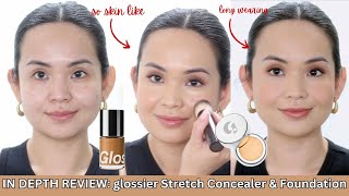 Glossier Stretch FOUNDATION and CONCEALER Oily Skin [upl. by Anitroc]