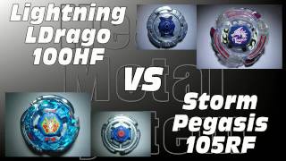 Lightning LDrago 100HF VS Storm Pegasis 105RF  AMVBB Beyblade Battle [upl. by Shlomo]