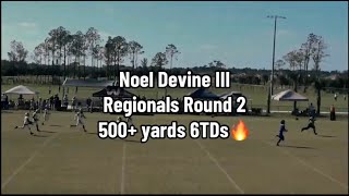 Noel Devine 500 Yards and 6 TDS in win over Weston Warriors Regional Round 2 [upl. by Asimaj]