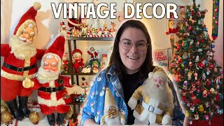 Vintage Christmas Home Decor Tour 2024 [upl. by Carolyn]