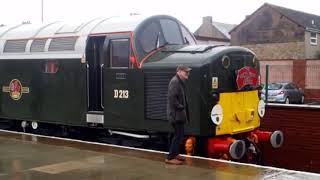 Class 40 D213 quotAndaniaquot at Llandudno following the arrival of Saphos Trains Special Charter3gp [upl. by Mian]