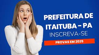 ðŸš¨ Concurso Prefeitura de Itaituba  PA 2024 foi reaberto veja como se inscrever ðŸš¨ [upl. by Kerrison554]