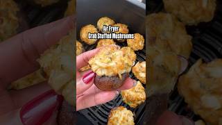 Air Fryer Crab Stuffed Mushrooms airfryer airfryerrecipes holidayrecipes appetizer [upl. by Essilrahc]