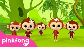 Cinq Petits Singes en anglais  Comptine à apprendre  Pinkfong  Chansons pour Enfants [upl. by Yorgerg]