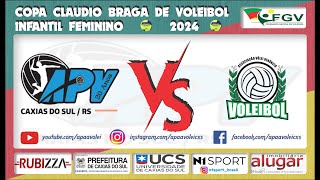 COPA CLAUDIO BRAGA DE VOLEIBOL INFANTIL FEMININO SUB16  APVUCS x VENANCIO [upl. by Krenn]