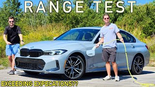 How FAR can the BMW 330e PHEV go on a Single Charge  RealWorld Electric Range Test [upl. by Vowel]