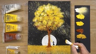 Black Canvas  Aluminum Painting Technique  How to paint acrylics [upl. by Damalis]