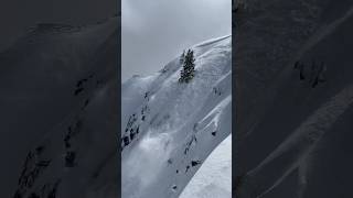 Classic wind loaded slab avalanche in the Central Wasatch [upl. by Raven]