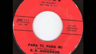 B K Anderson  Para ti Para mi [upl. by Phylys862]