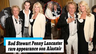 Rod Stewart 78 and his wife Penny Lancaster 52 make a rare appearance with their son Alastair [upl. by Hepzi875]