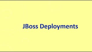 JBoss Deployments [upl. by Gillan74]