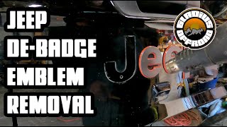 Debadge  Emblem Removal on a Jeep Wrangler  Gladiator [upl. by Lamahj9]